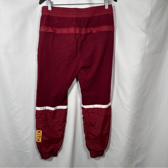 KITH Jackson Pant nylon overlay joggers Landmarks Collection Large burgundy - Picture 10 of 15